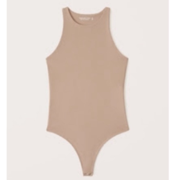 A&F Double Layered Seamless Body Suit Scuba - Tan M - Picture 1 of 3